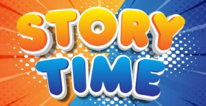 Blue and Orange Story Time image